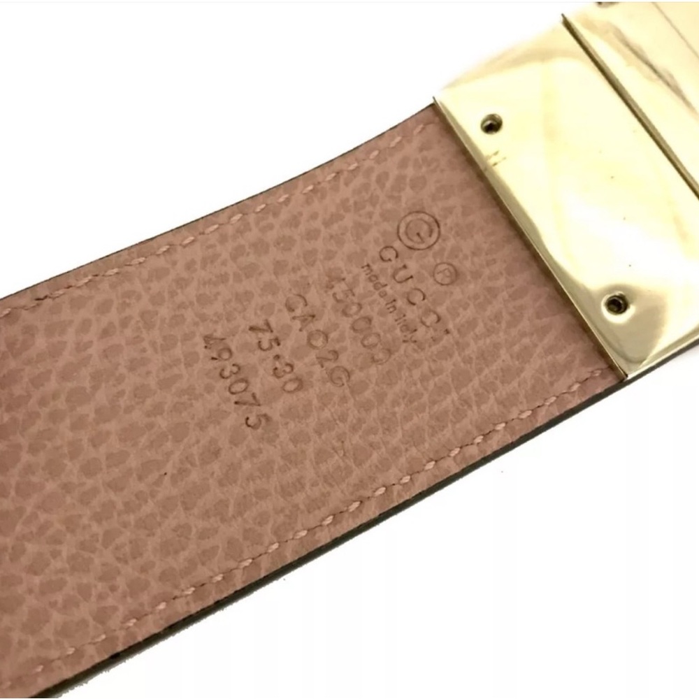 ✨💎GUCCI💎✨REVERSIBLE BLACK AND PINK LEATHER BELT.  SIZE 75/31. W/DUSTY AND GIFT - Picture 6 of 7